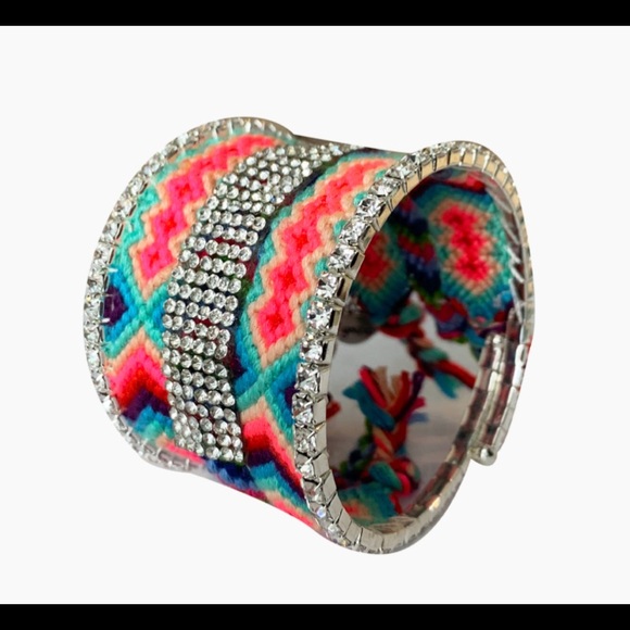 NEW AYOUNIK Rhinestone Embellished Cuff Bracelet - Picture 5 of 8